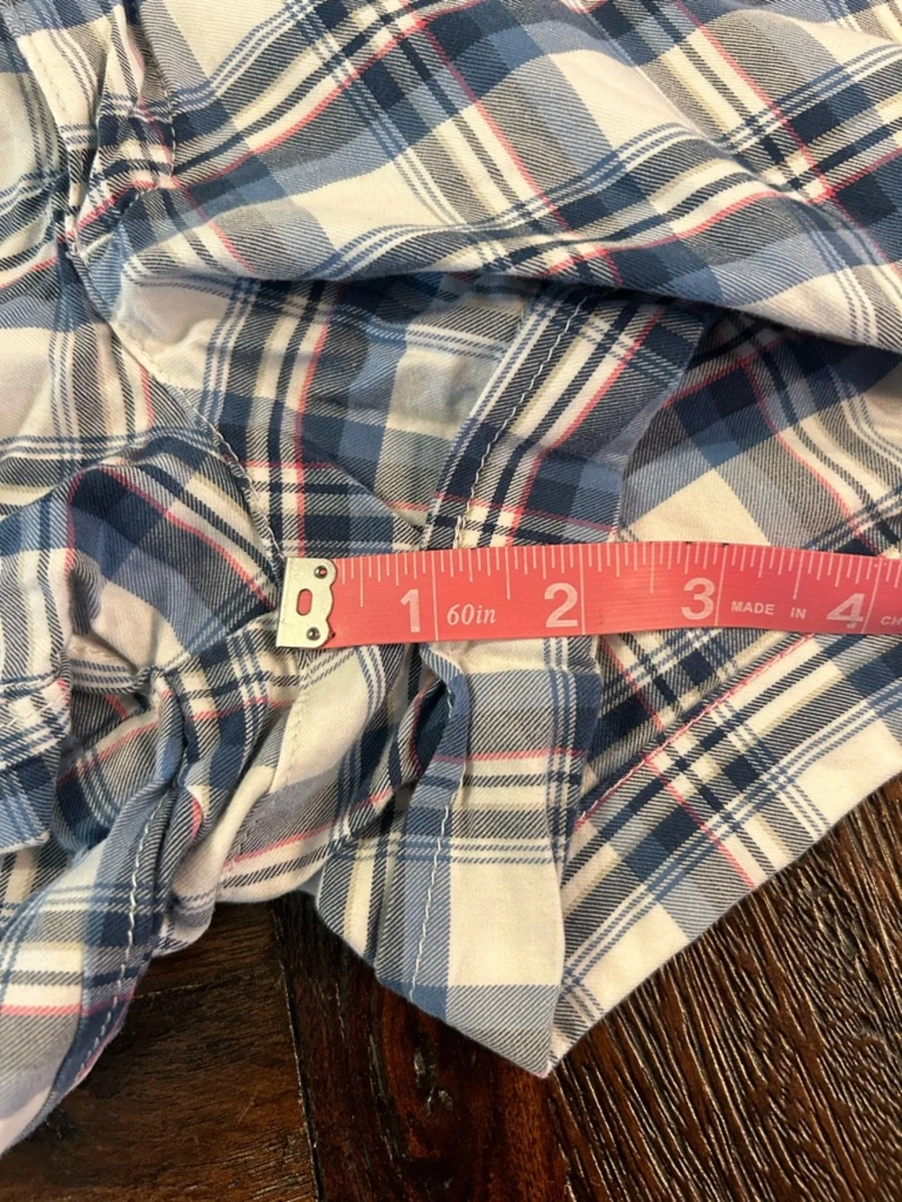 Hollister Y2K Vintage Low Rise Blue Plaid Micro Mini Shorts